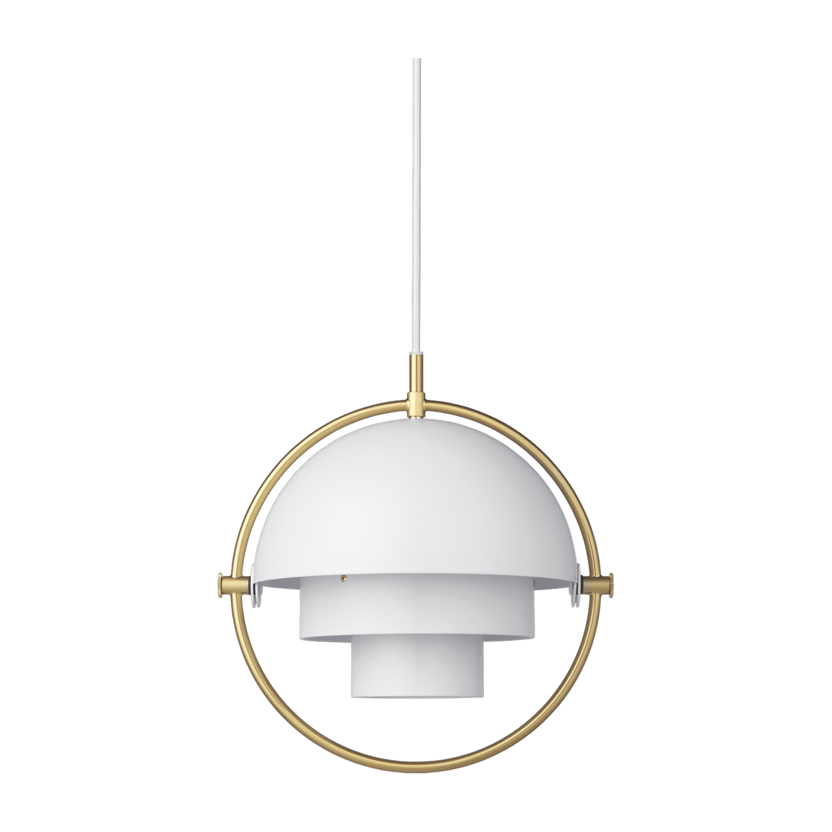 White suspension lamp base gold 28 cm Multi -Lite - Gubi - The Cool Republic