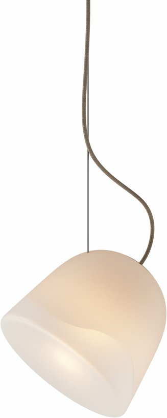 Suspension blanche en verre soufflé câble beige Bright Breeze - Nordic Tales - The Cool Republic