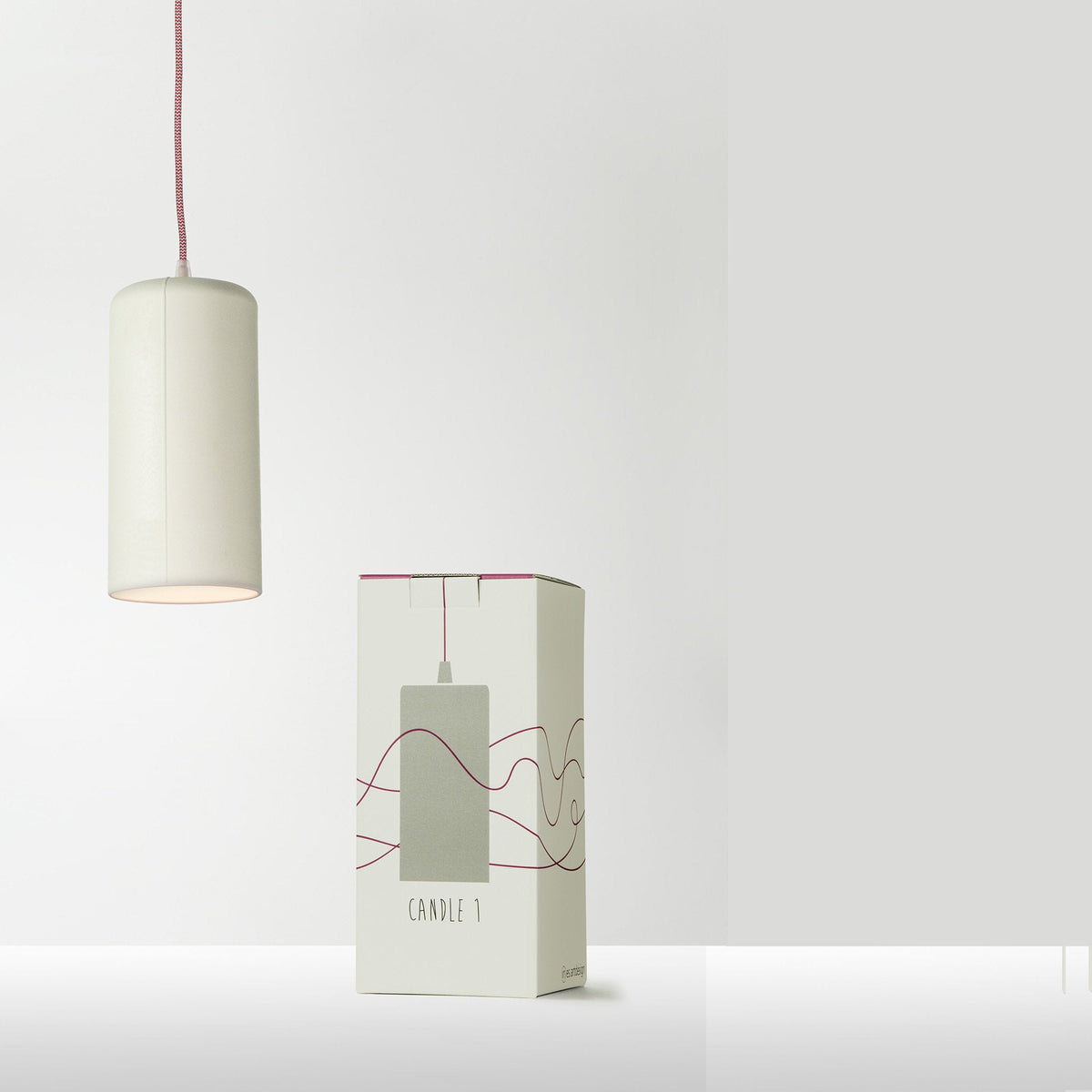 Suspension blanche et rouge Candle 1 - In-es.artdesign - The Cool Republic