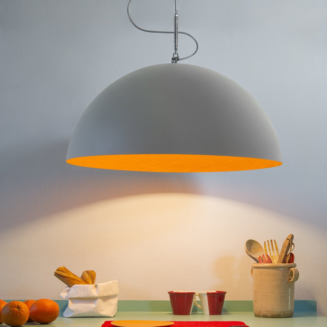 Suspension blanche et rouge Mezza Luna - In-es.artdesign - The Cool Republic