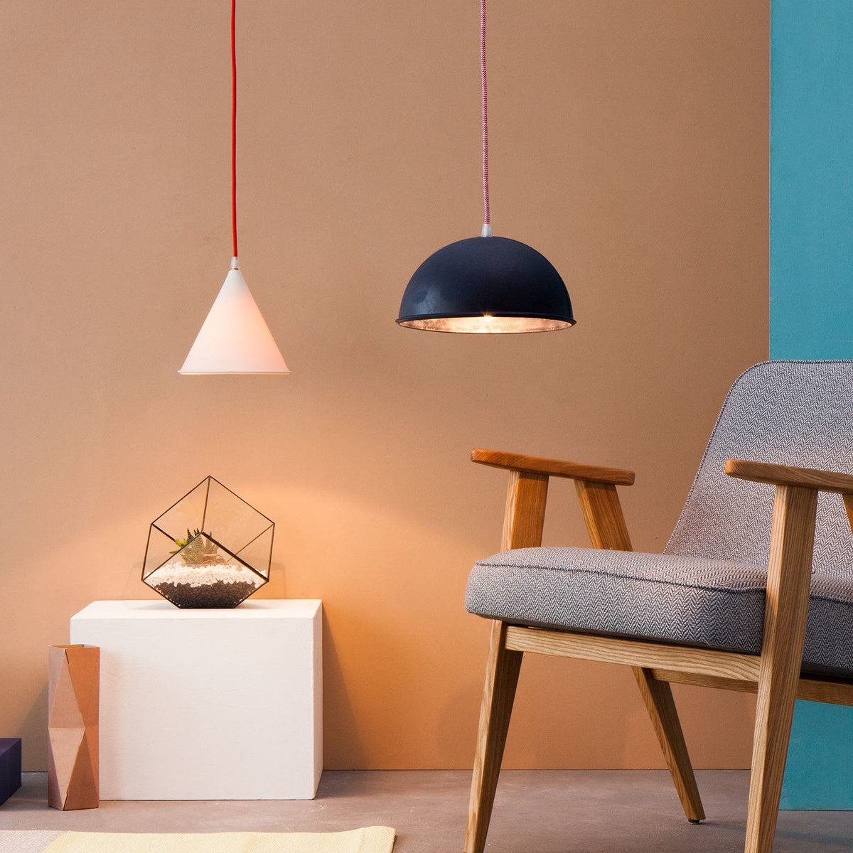 Suspension blanche et rouge Pop 2 - In-es.artdesign - The Cool Republic