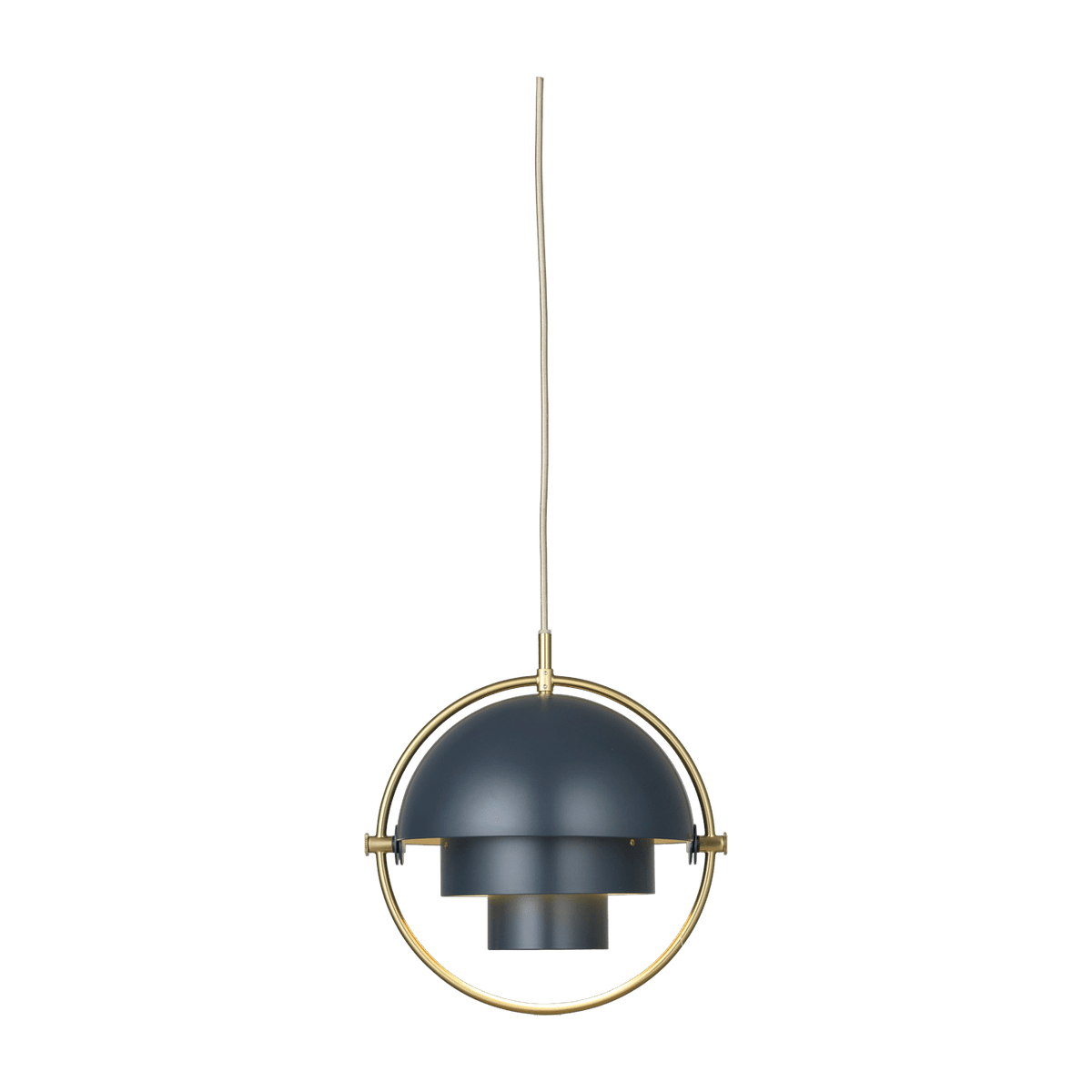 Blue suspension lamp base gold 28 cm Multi -Lite - Gubi - The Cool Republic