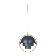 Blue suspension lamp base gold 28 cm Multi -Lite - Gubi - The Cool Republic