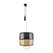 Suspension carré en bambou noire M Bamboo Square - Forestier - The Cool Republic