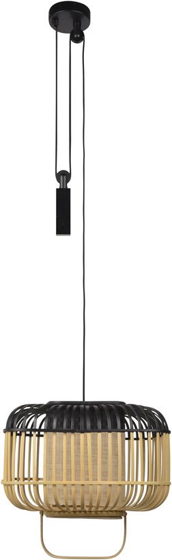 Suspension carré en bambou noire S Bamboo Square - Forestier - The Cool Republic