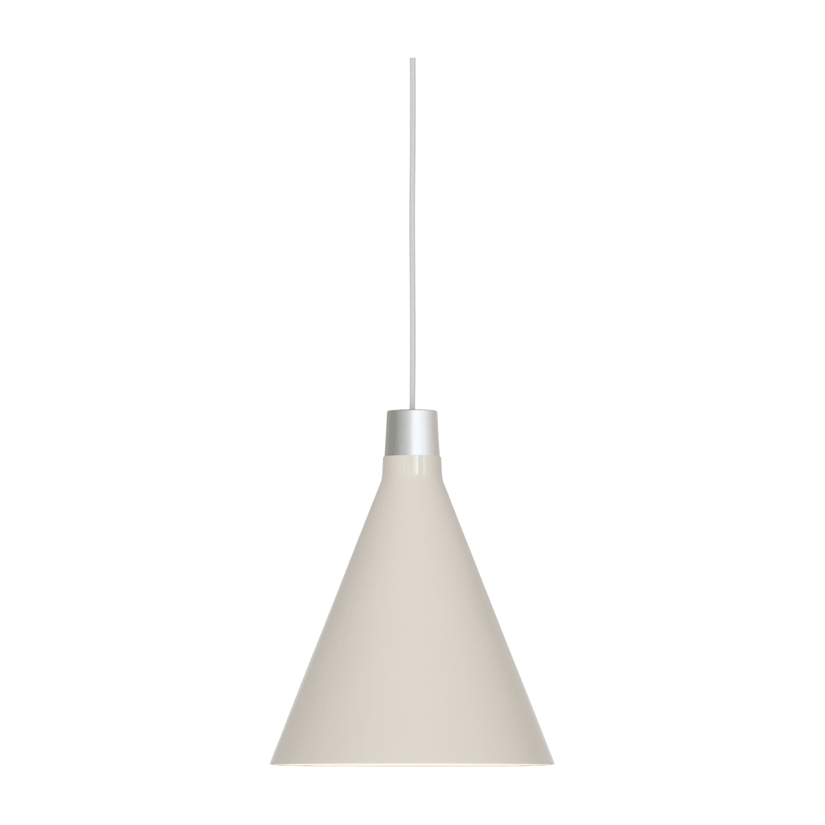 Suspension conique en métal anodisé et blanc 22x23cm Bower - Tala - The Cool Republic
