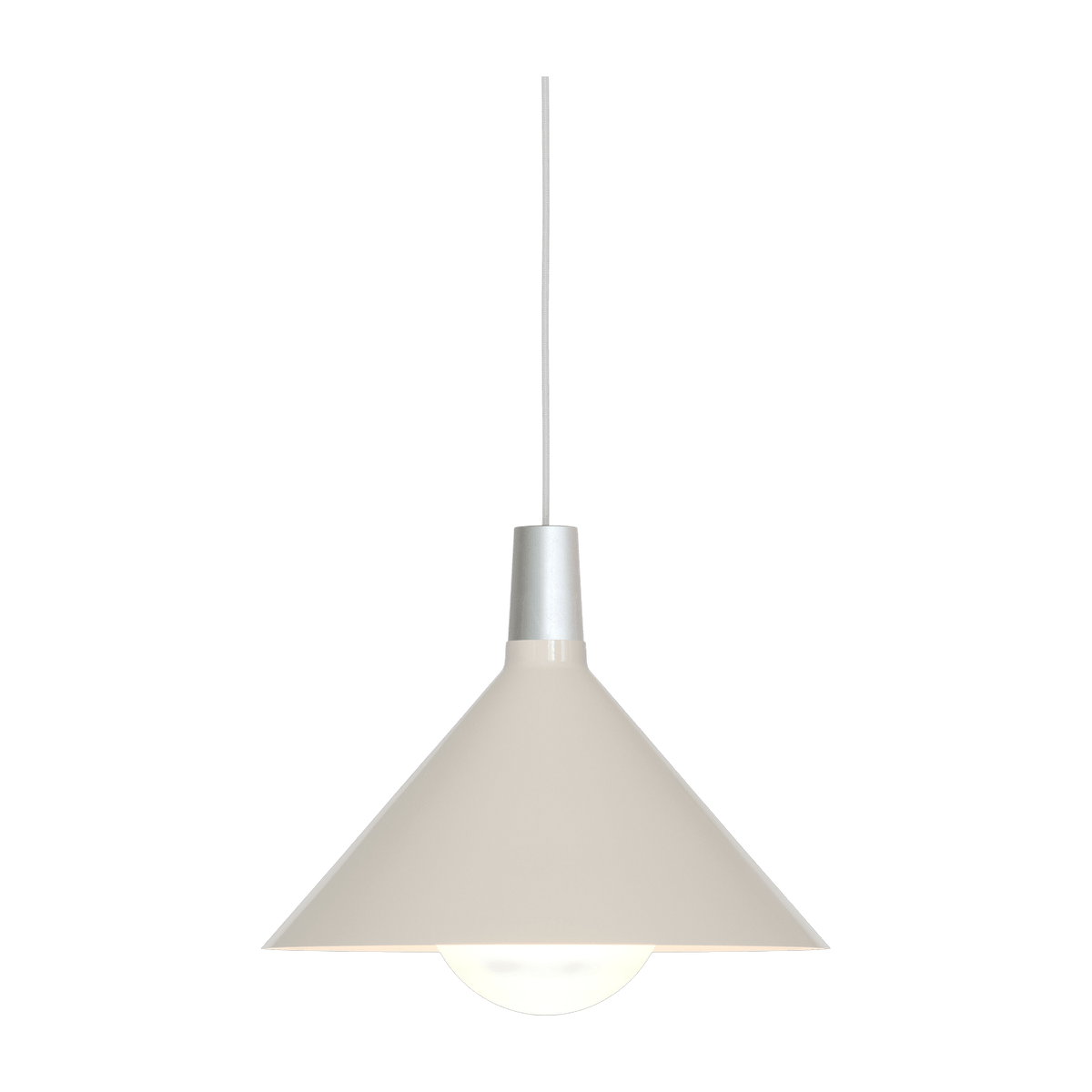 Suspension conique en métal anodisé et blanc 35x19cm Bower - Tala - The Cool Republic
