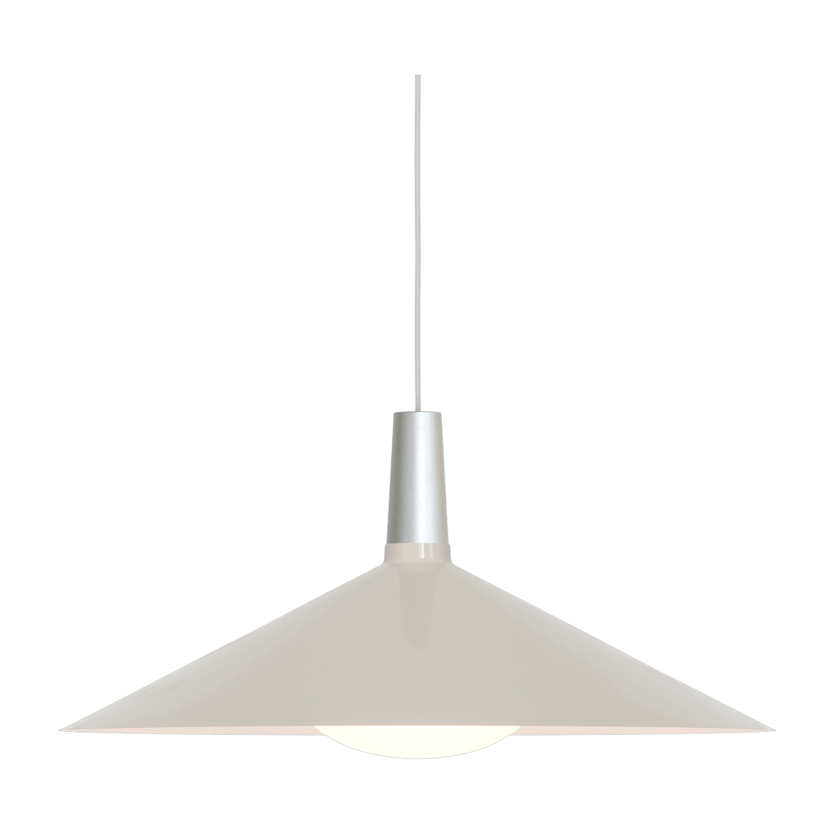 Suspension conique en métal anodisé et blanc 60x15,5cm Bower - Tala - The Cool Republic