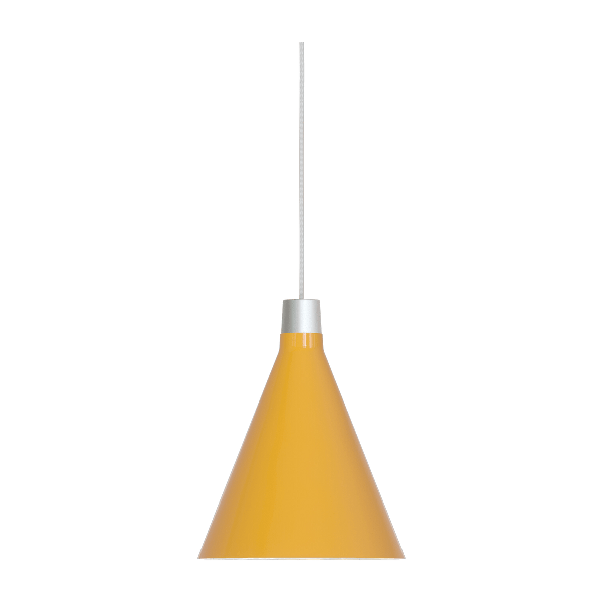 Suspension conique en métal anodisé et jaune 22x23cm Bower - Tala - The Cool Republic