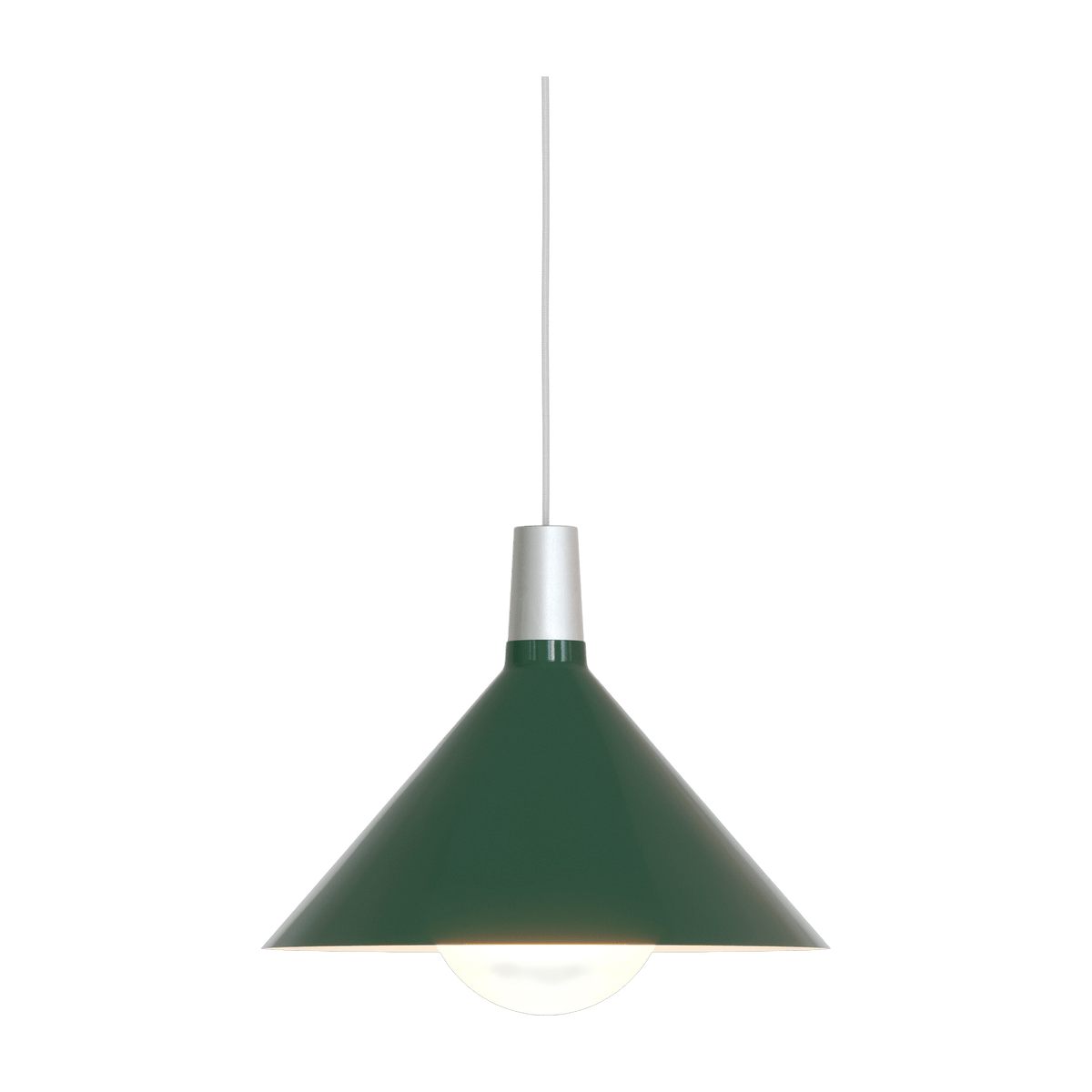 Suspension conique en métal anodisé et vert 35x19cm Bower - Tala - The Cool Republic