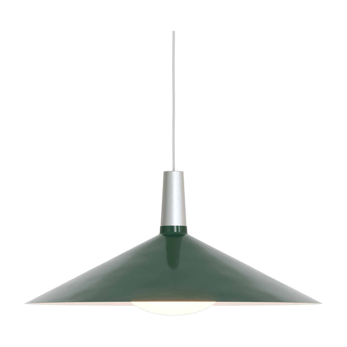 Suspension conique en métal anodisé et vert 60x15,5cm Bower - Tala - The Cool Republic