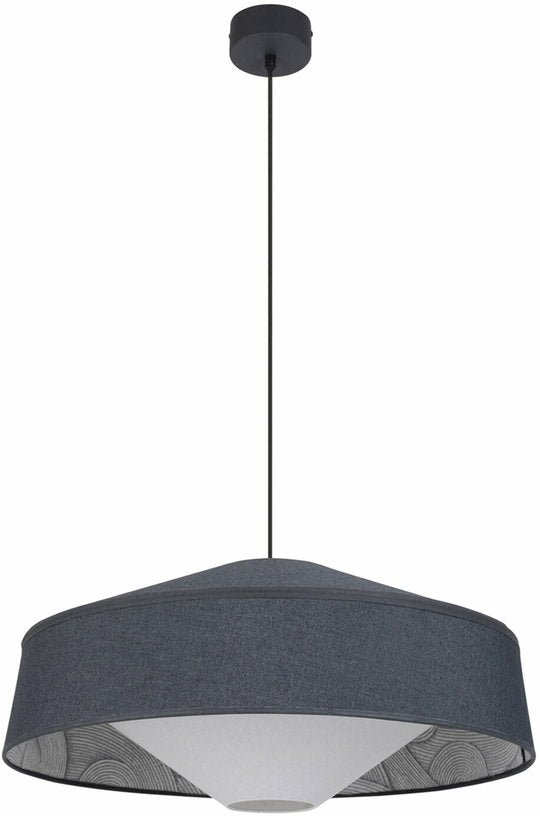 Suspension conique en métal et en tissu 58 cm Mokuzai - Market set - The Cool Republic