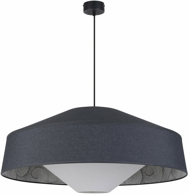 Suspension conique en métal et en tissu 78 cm Mokuzai - Market set - The Cool Republic