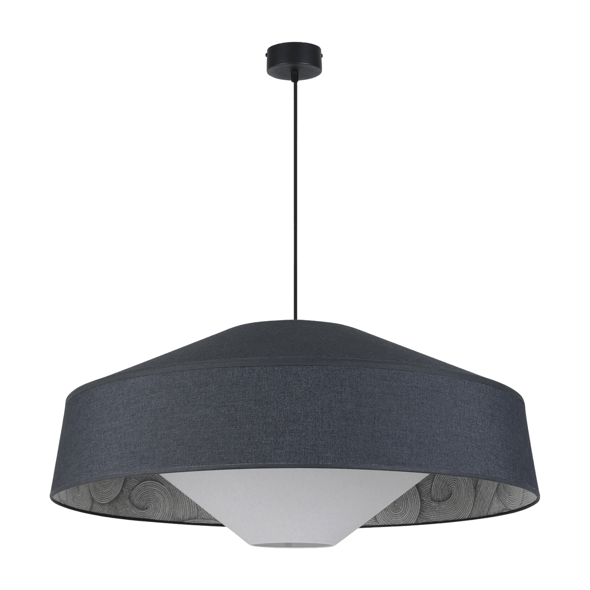 Conical suspension in metal and fabric 78 cm Mokuzai - Market Set - The Cool Republic