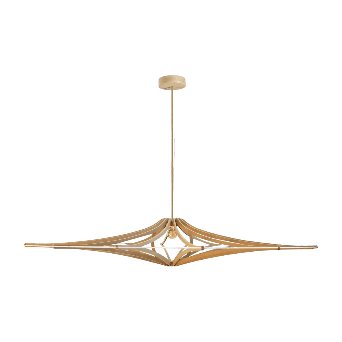 Suspension Design blanche XL 160cm câble lin SINGING BRUT - RIF - The Cool Republic
