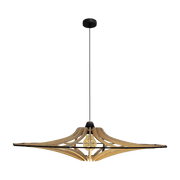 Suspension Design bois et noir 65cm câble coton SINGING BRUT - RIF - The Cool Republic