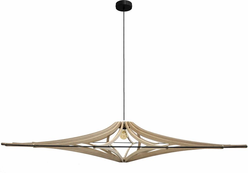 Suspension Design bois et noir XL 160cm câble coton SINGING BRUT - RIF - The Cool Republic