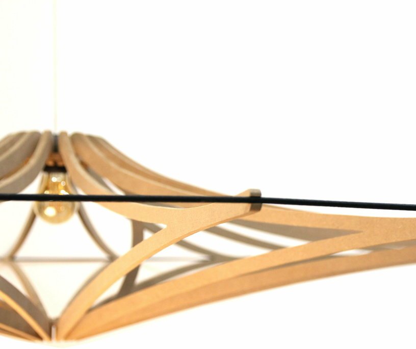 Suspension Design bois et noir XL 160cm câble coton SINGING BRUT - RIF - The Cool Republic