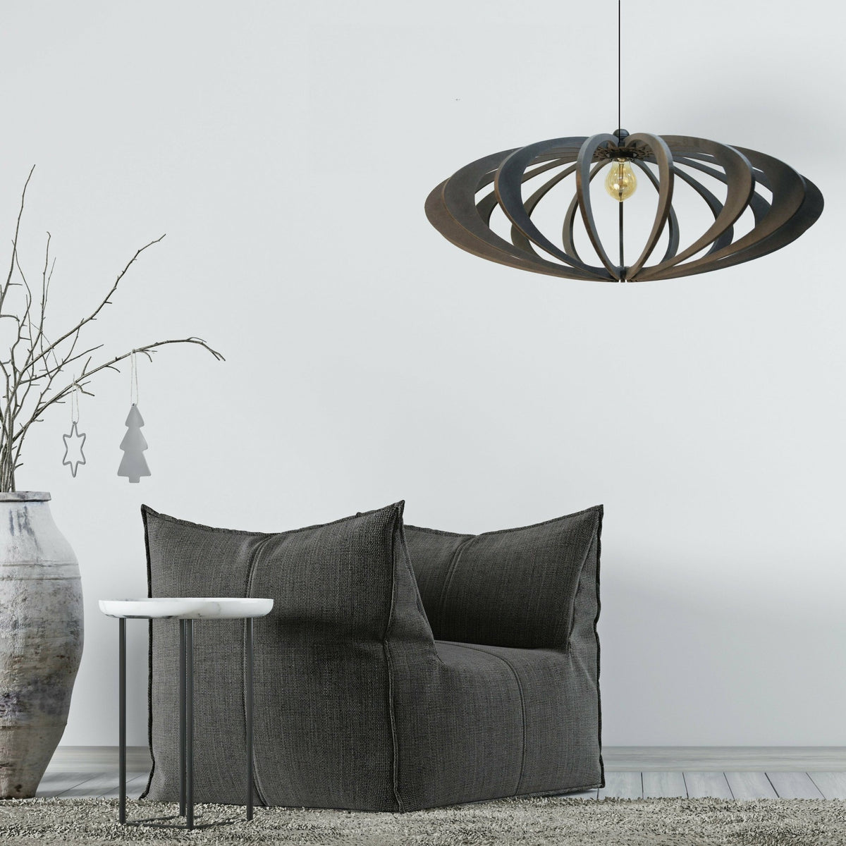 Suspension Design black wood 70cm ROLLING BLACK - RIF - The Cool Republic