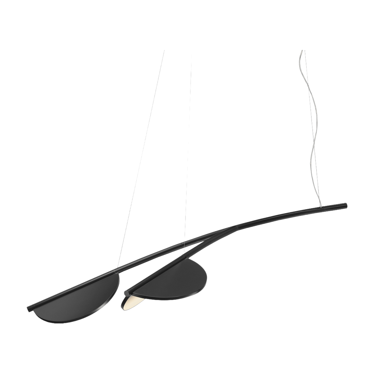 Suspension design courte anthracite Almendra Organic S2 - Flos - The Cool Republic
