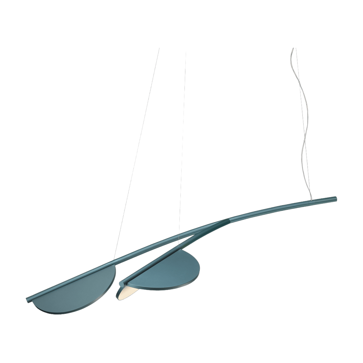 Suspension design courte bleu baie métallisé Almendra Organic S2 - Flos - The Cool Republic