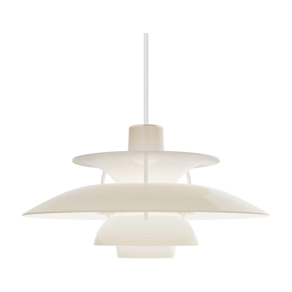 Suspension design en acrylique opalin beige 32cm Ph 5 320 - Louis Poulsen