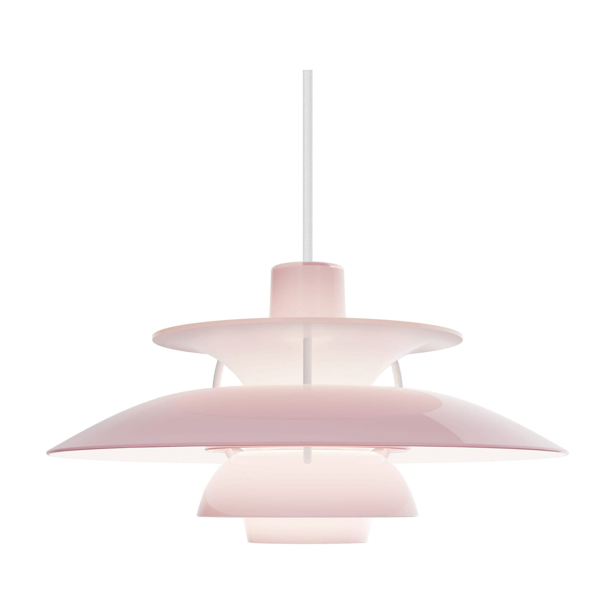 Suspension design en acrylique opalin rose 32cm Ph 5 320 - Louis Poulsen