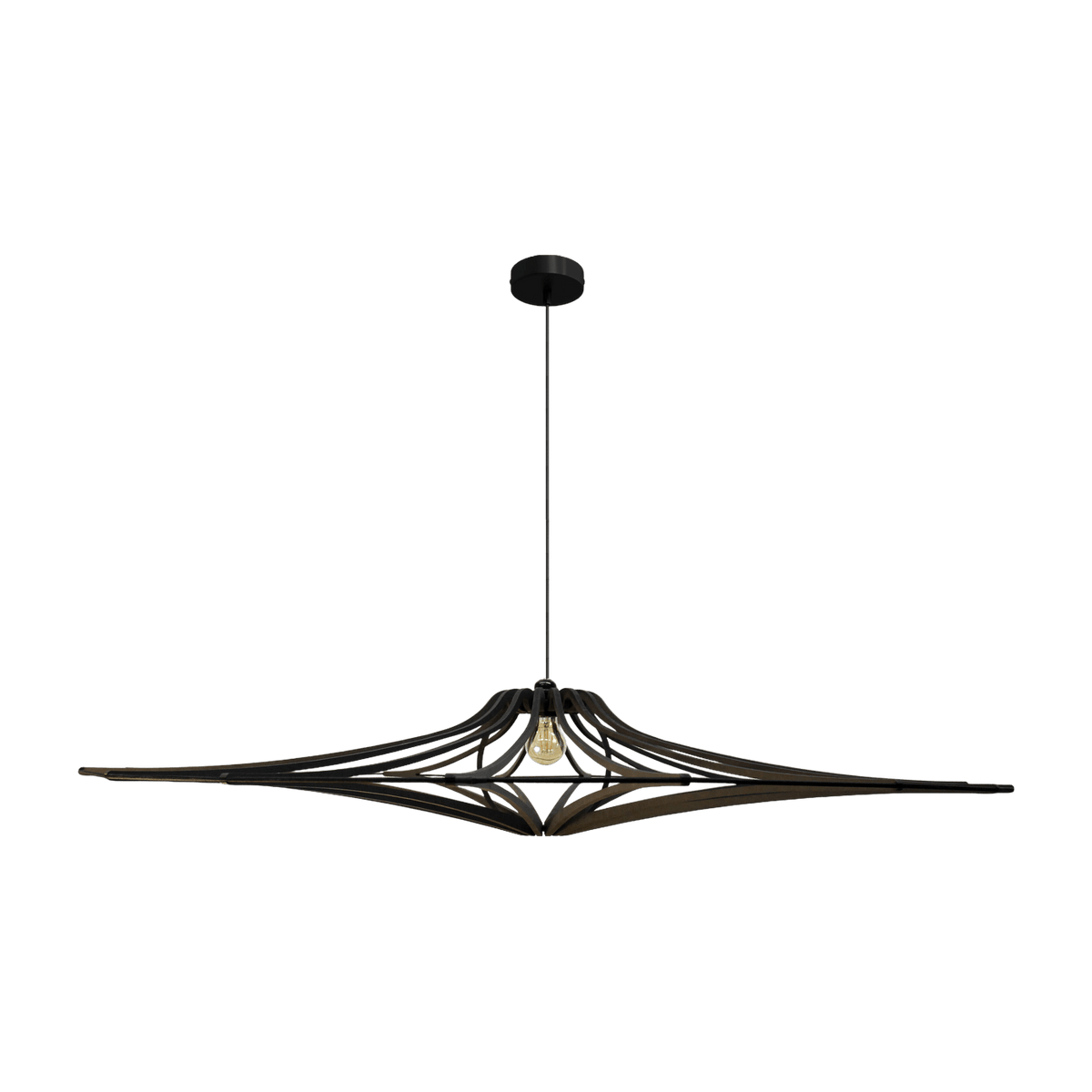Suspension Design en bois noir 124cm SINGING BLACK - RIF - The Cool Republic