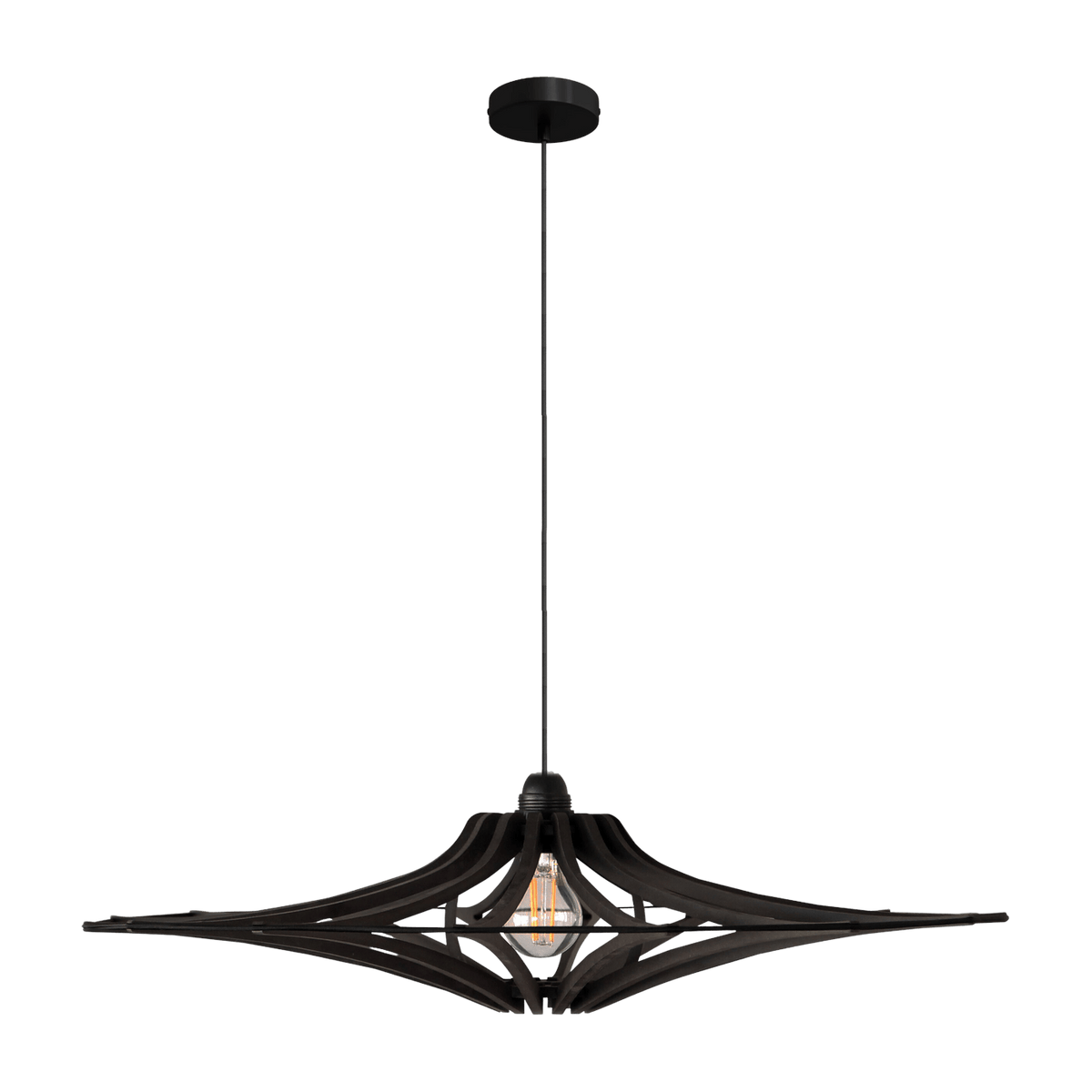 Suspension Design in black wood 65cm SINGING BLACK - RIF - The Cool Republic