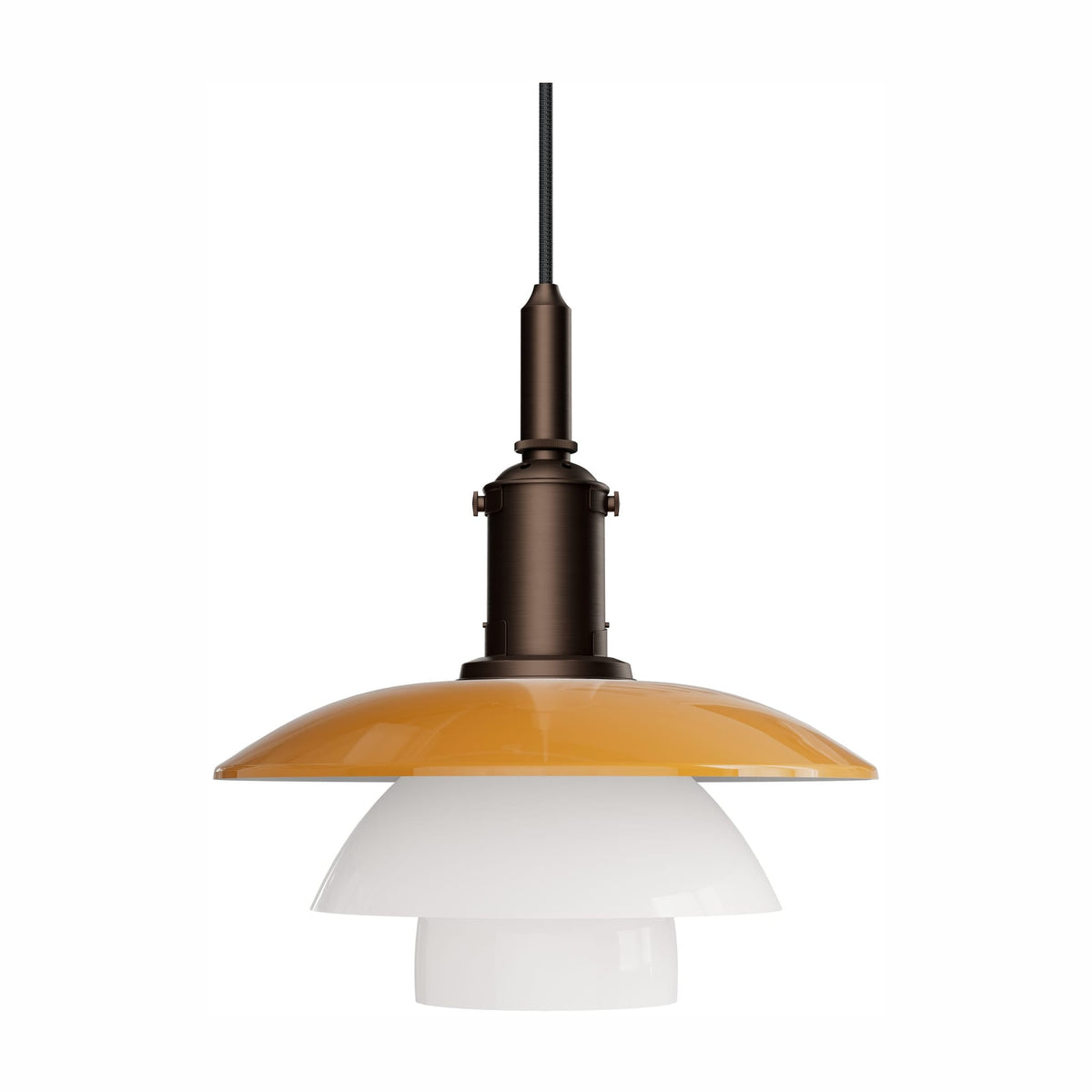 Suspension design en verre ambré et blanc opale 28,5cm Ph 3/3 Centenary Edition - Louis Poulsen — vue 4