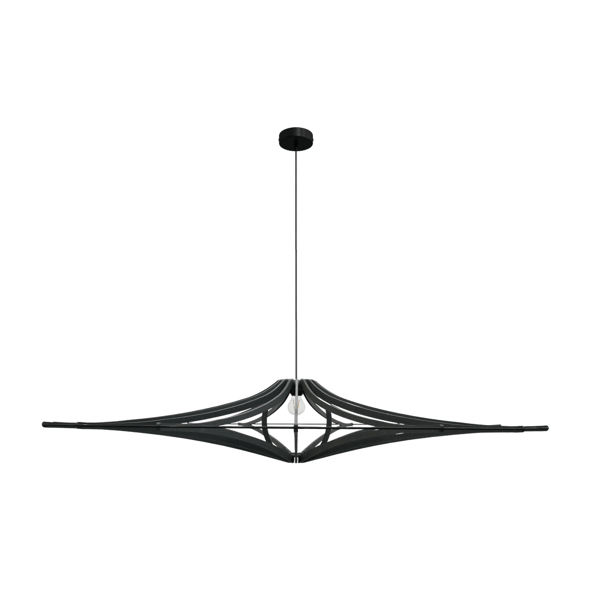 Suspension Design noir XL 160cm câble coton SINGING BLACK - RIF - The Cool Republic