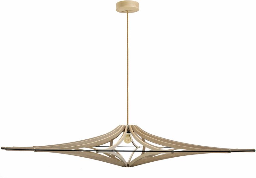 Suspension Design noire XL 160cm câble lin SINGING BRUT - RIF - The Cool Republic