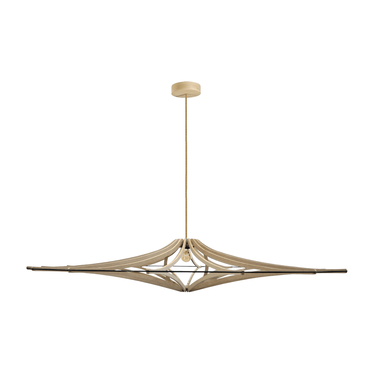 Suspension Design noire XL 160cm câble lin SINGING BRUT - RIF - The Cool Republic