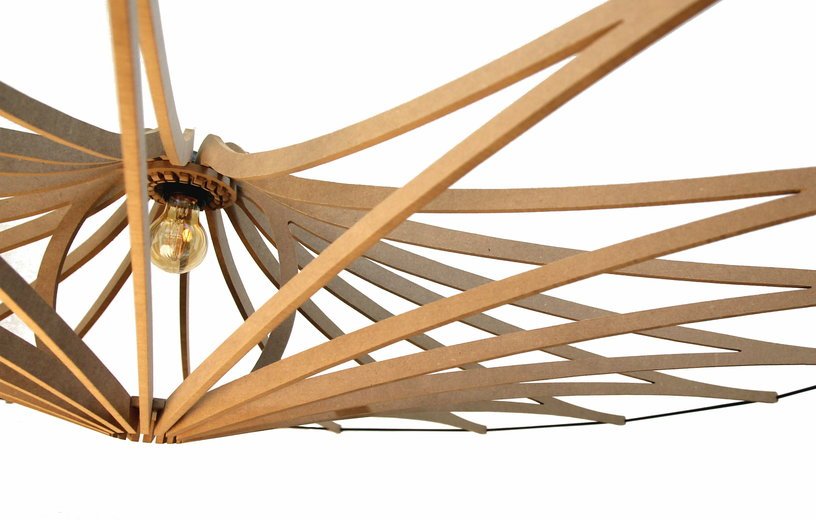 Suspension Design noire XL 160cm câble lin SINGING BRUT - RIF - The Cool Republic