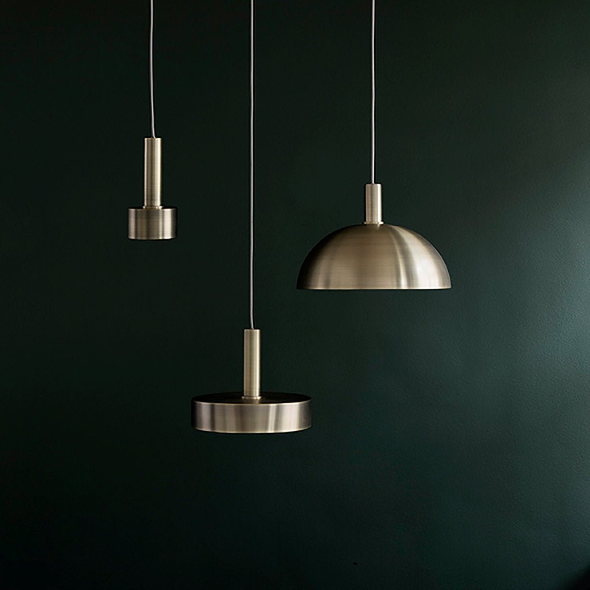 Suspension doré socket high doré Disc Collect - Ferm Living - The Cool Republic