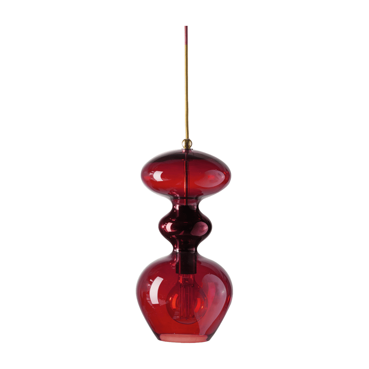 Gold and ruby pendant lamp M Futura - Ebb & Flow - The Cool Republic