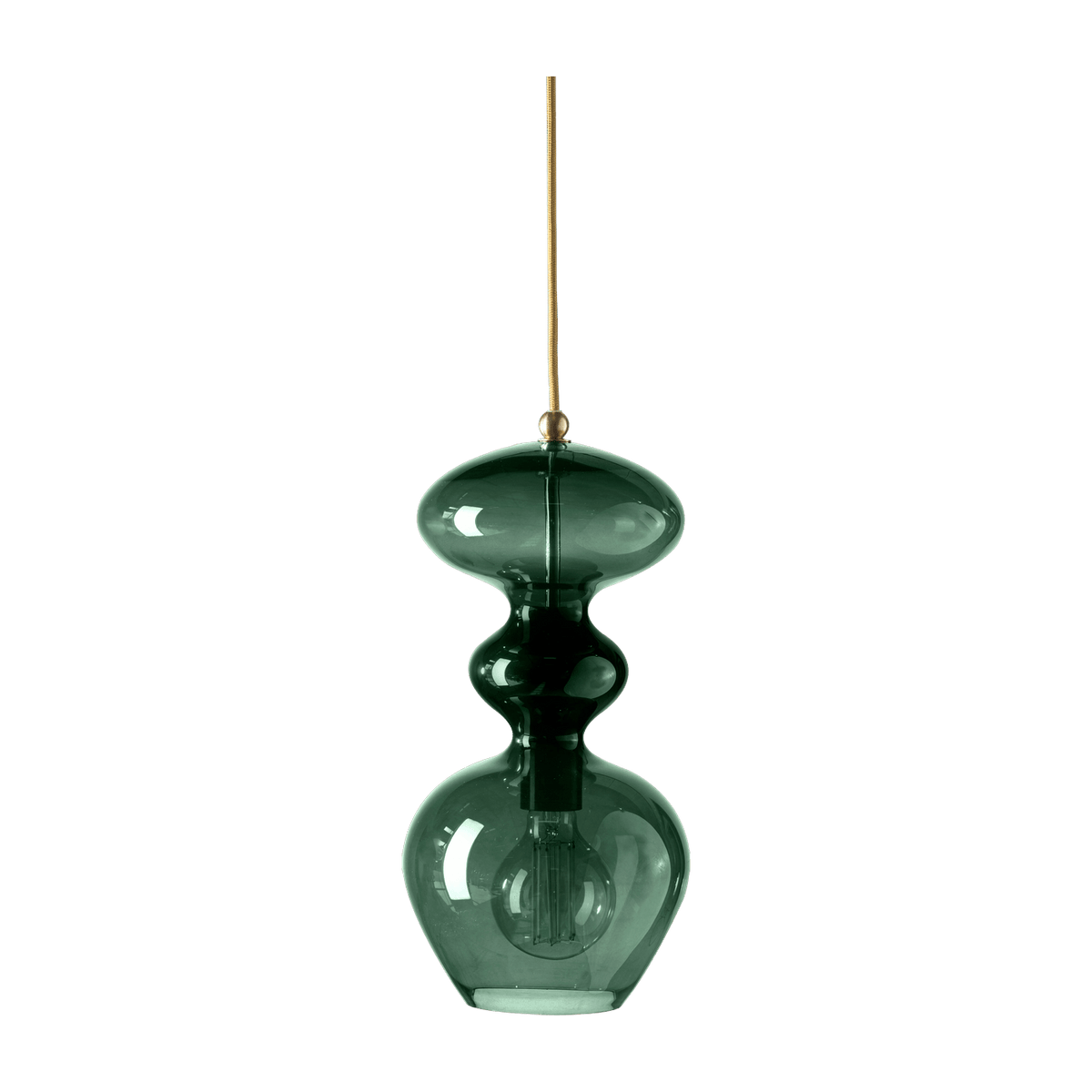 Gold and green hanging lamp M Futura - Ebb & Flow - The Cool Republic