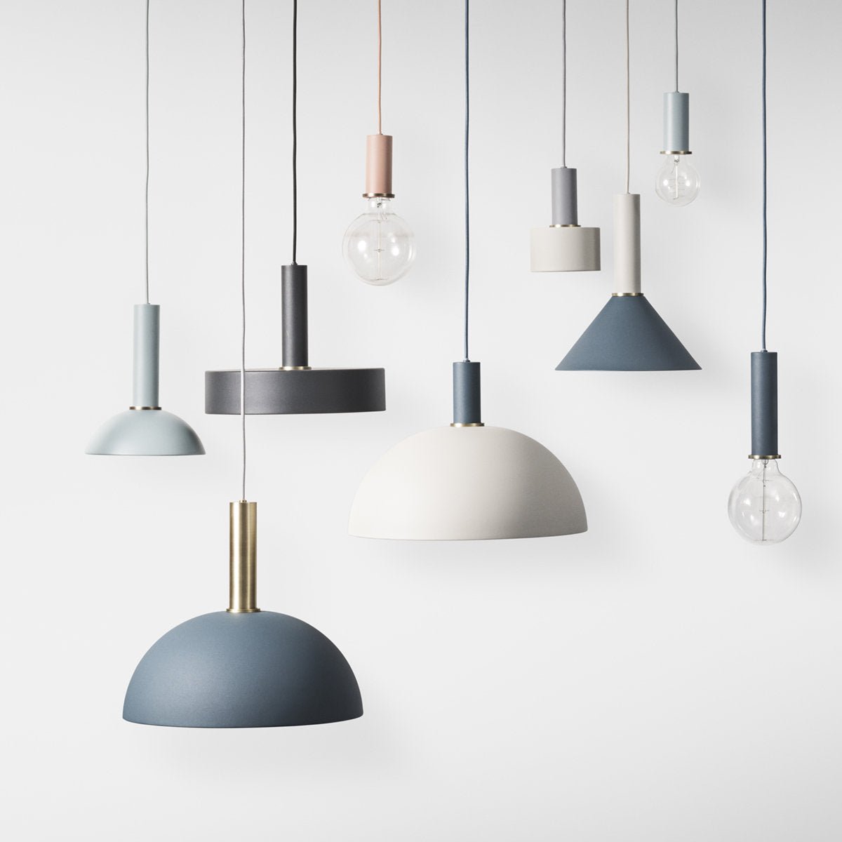 Suspension dorée Socket high - Ferm Living - The Cool Republic