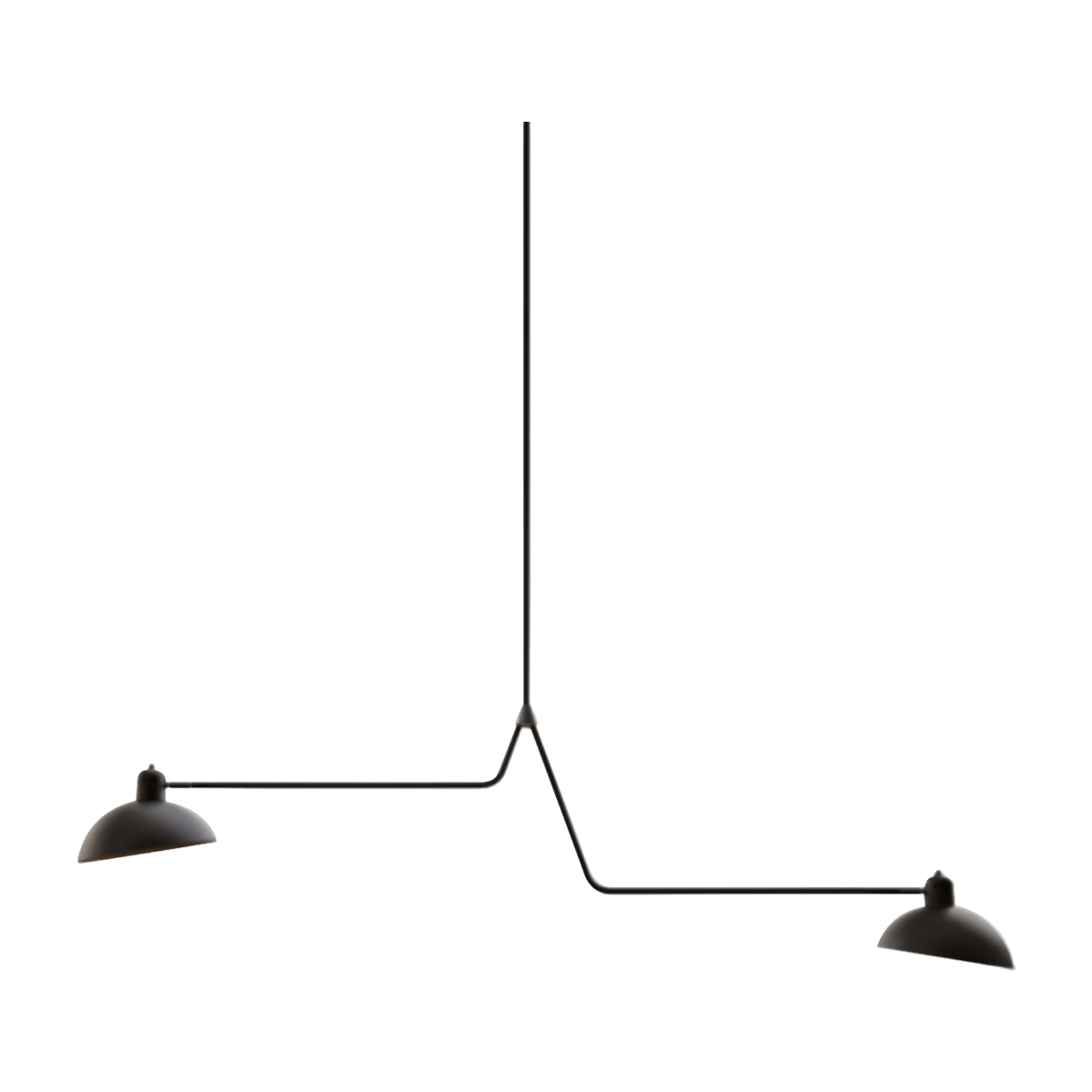 Suspension double en aluminium noir 91 cm Waldorf - Lambert & Fils - The Cool Republic