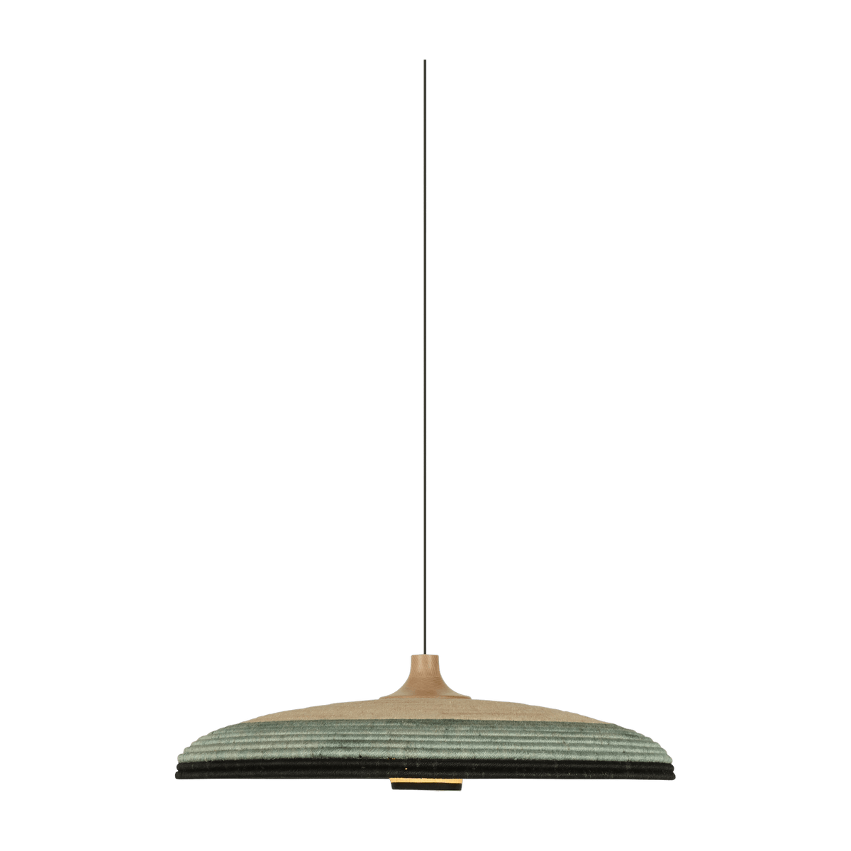 Suspension en abaca tissée bleue L Grass - Forestier - The Cool Republic