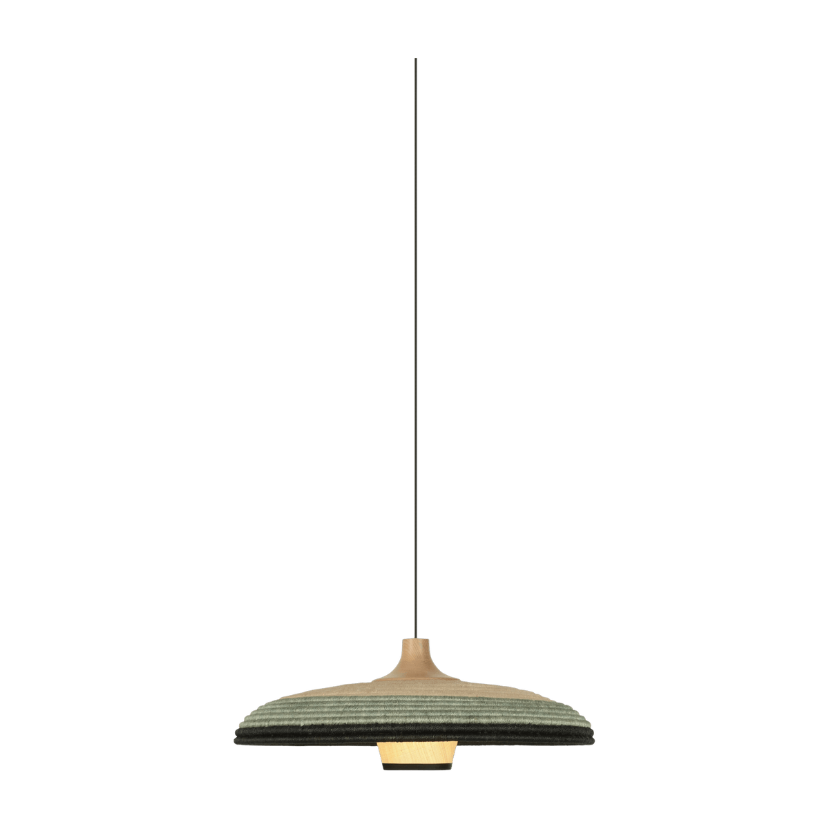 Suspension en abaca tissée bleue M Grass - Forestier - The Cool Republic