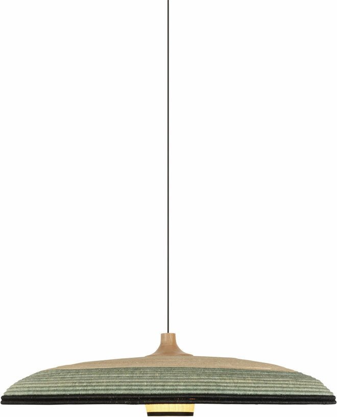 Suspension en abaca tissée bleue XL Grass - Forestier - The Cool Republic