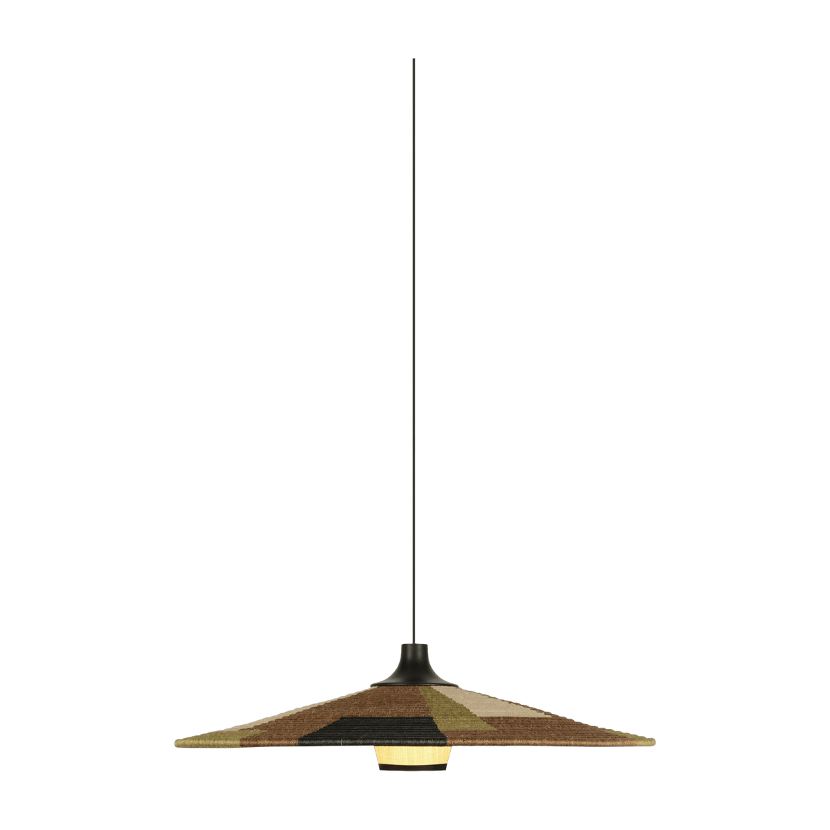 Suspension en abaca tissée marron L Parrot - Forestier - The Cool Republic