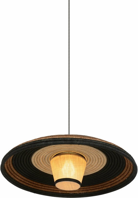 Suspension en abaca tissée marron M Grass - Forestier - The Cool Republic