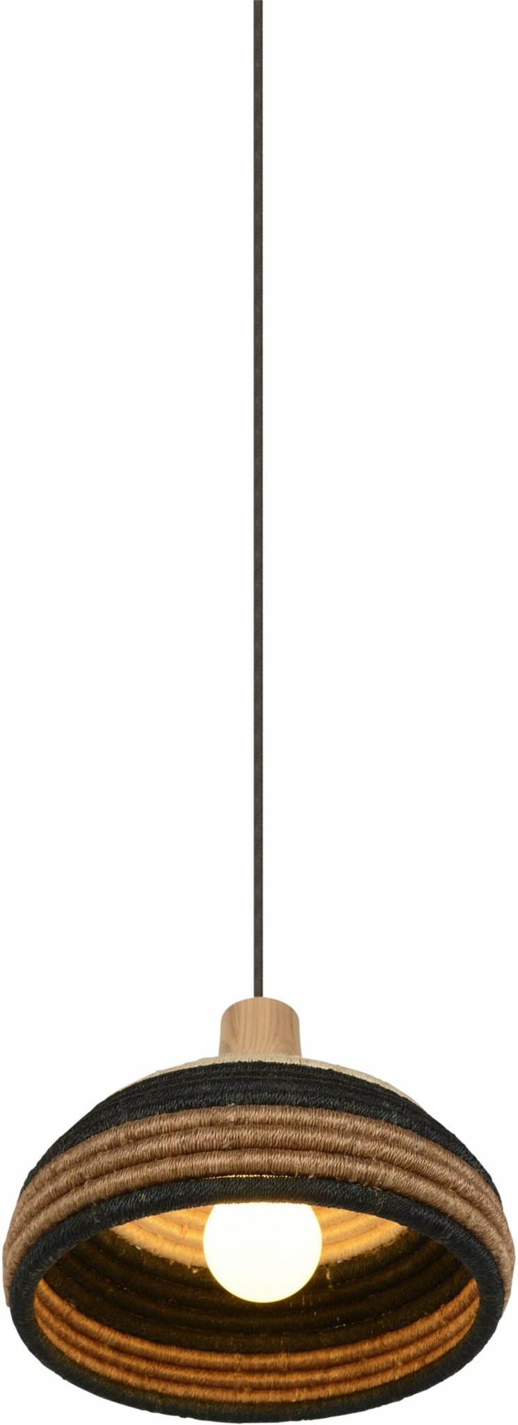 Suspension en abaca tissée marron S Grass - Forestier - The Cool Republic