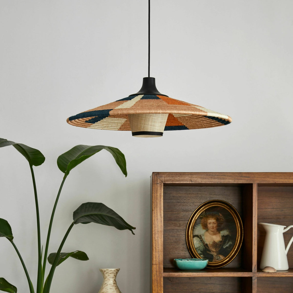 Suspension en abaca tissée sable M Parrot - Forestier - The Cool Republic