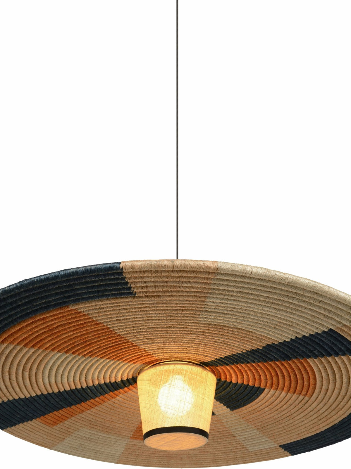 Suspension en abaca tissée sable XL Parrot - Forestier - The Cool Republic