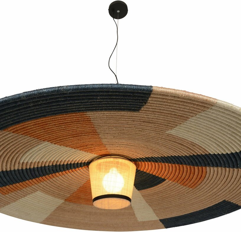 Suspension en abaca tissée sable XXL Parrot - Forestier - The Cool Republic