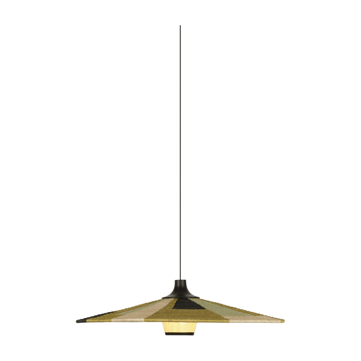 Suspension en abaca tissée vert L Parrot - Forestier - The Cool Republic