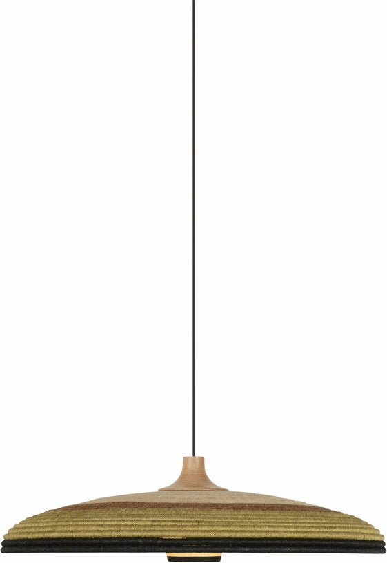 Suspension en abaca tissée verte L Grass - Forestier - The Cool Republic